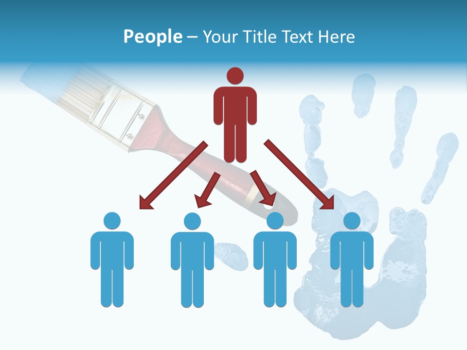Symbol Fingerprint Drawing PowerPoint Template