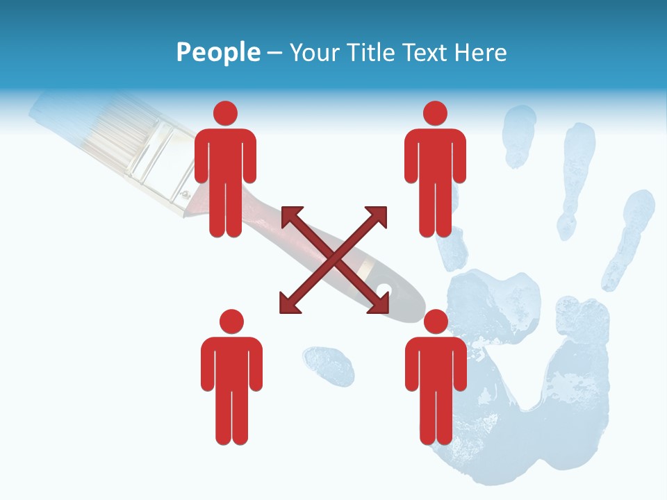 Symbol Fingerprint Drawing PowerPoint Template