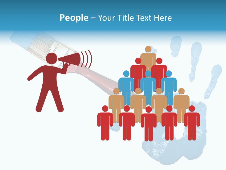 Symbol Fingerprint Drawing PowerPoint Template