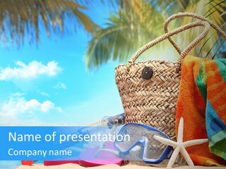 Seashell Feminine Resort PowerPoint Template