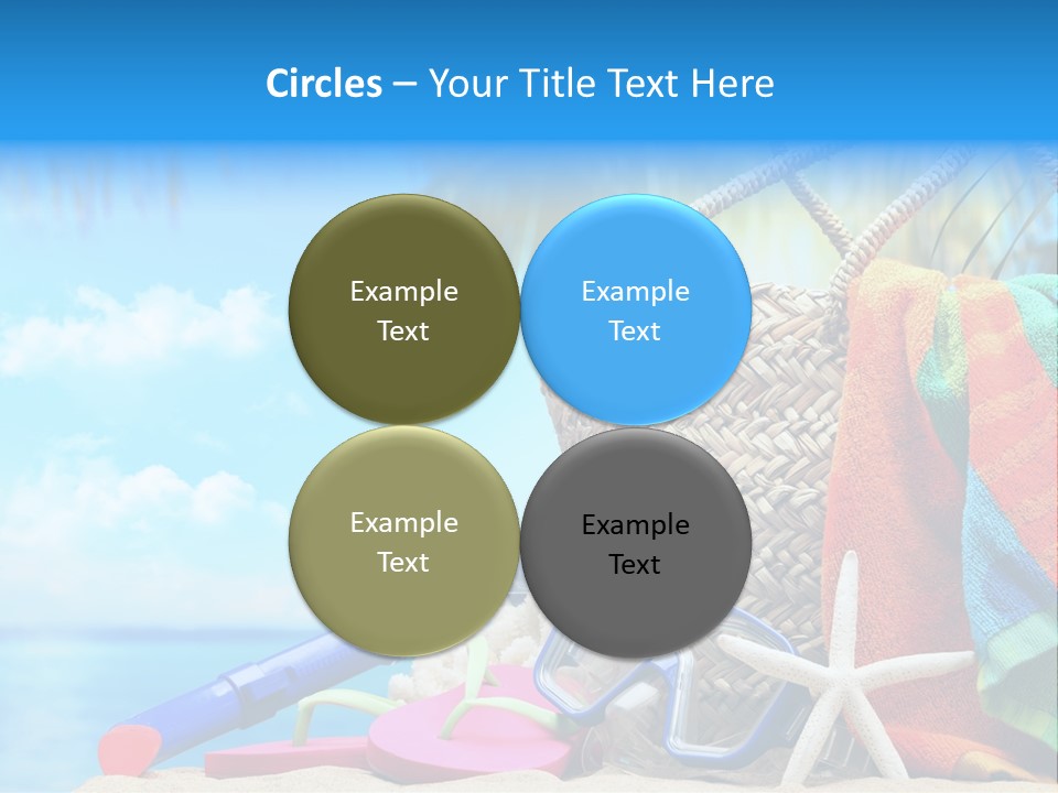 Seashell Feminine Resort PowerPoint Template