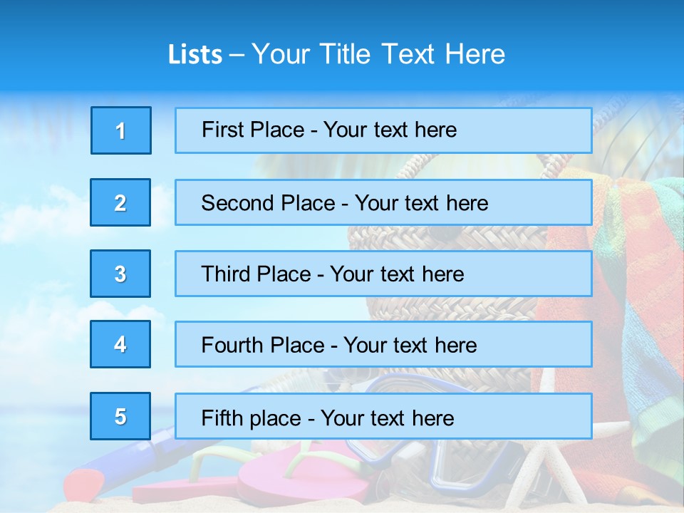 Seashell Feminine Resort PowerPoint Template