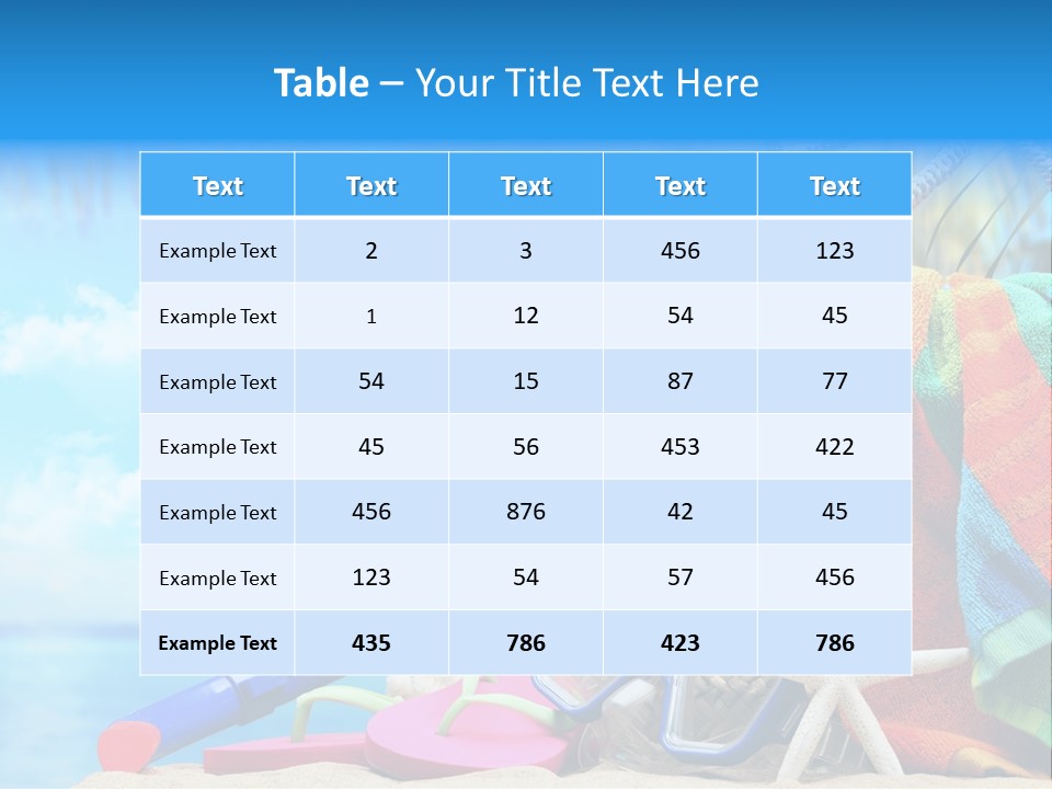 Seashell Feminine Resort PowerPoint Template