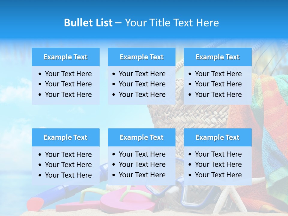 Seashell Feminine Resort PowerPoint Template