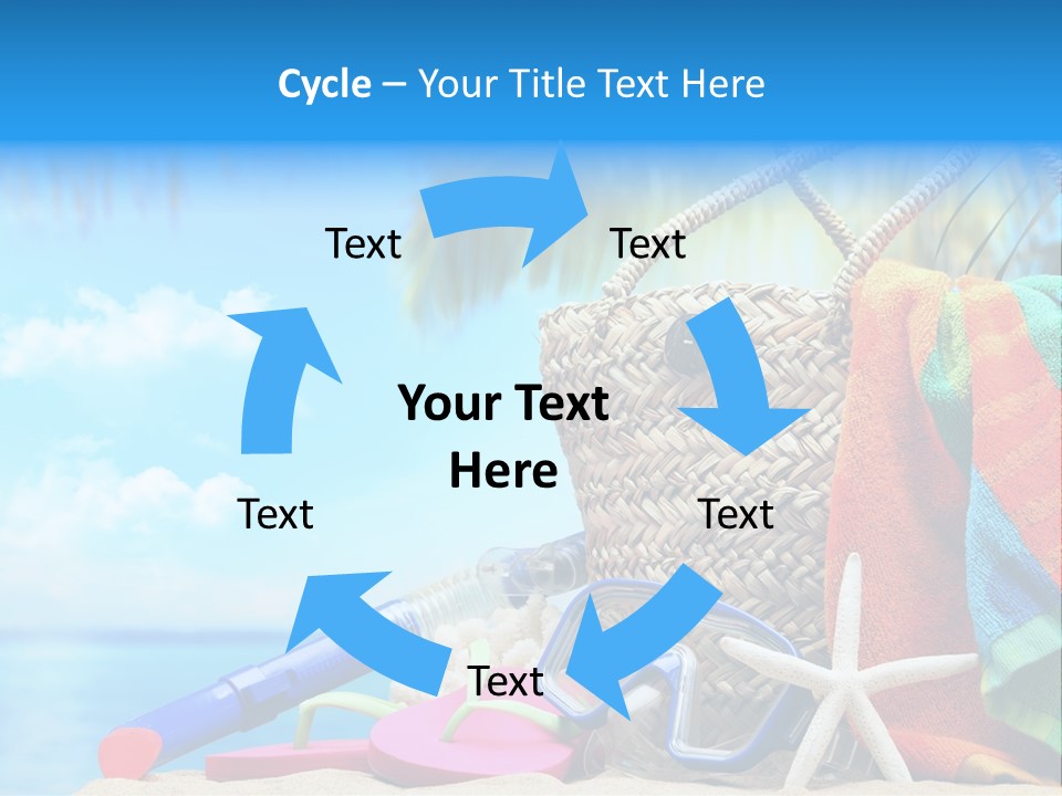 Seashell Feminine Resort PowerPoint Template