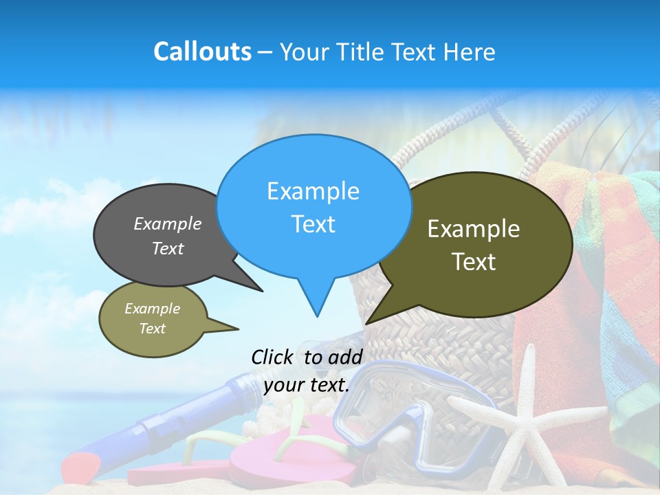 Seashell Feminine Resort PowerPoint Template