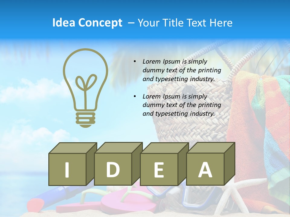 Seashell Feminine Resort PowerPoint Template