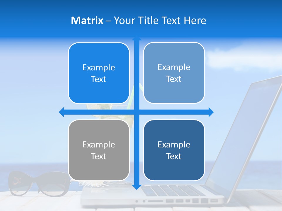 Tropical Laptop Business PowerPoint Template