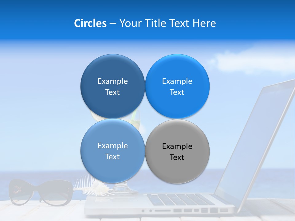 Tropical Laptop Business PowerPoint Template