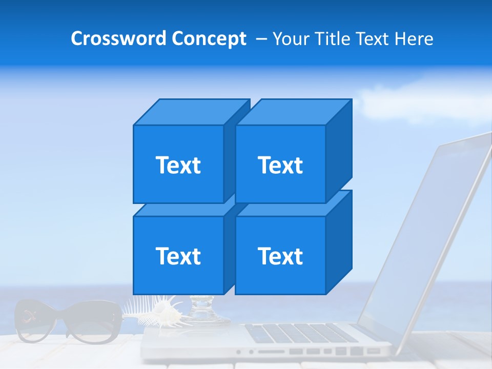 Tropical Laptop Business PowerPoint Template