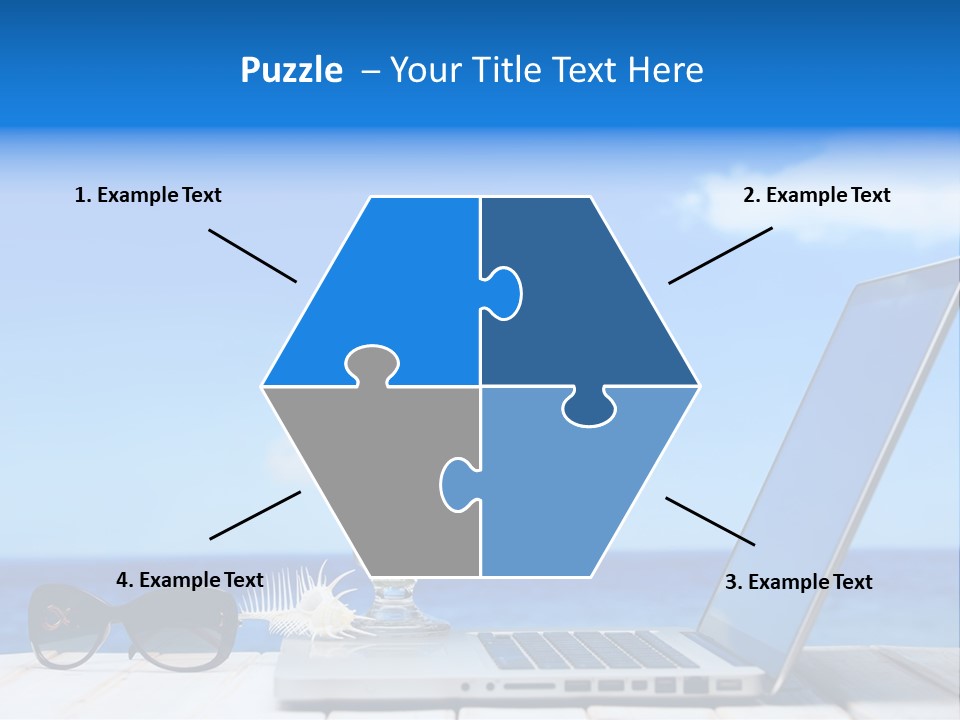 Tropical Laptop Business PowerPoint Template