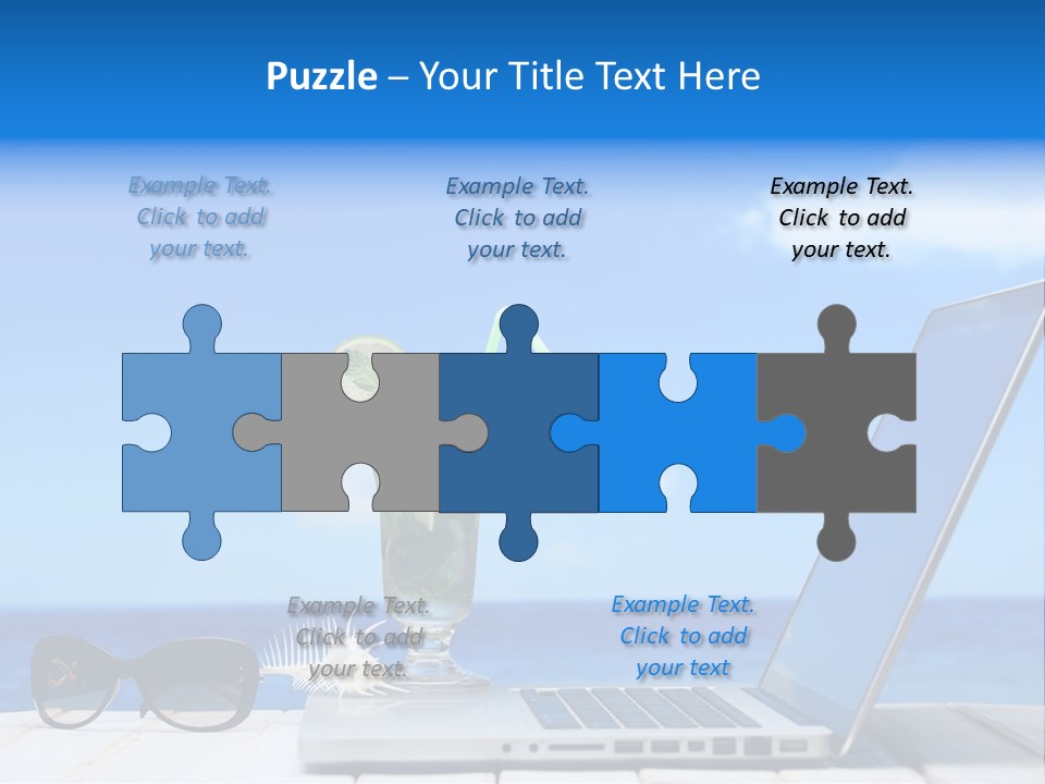 Tropical Laptop Business PowerPoint Template