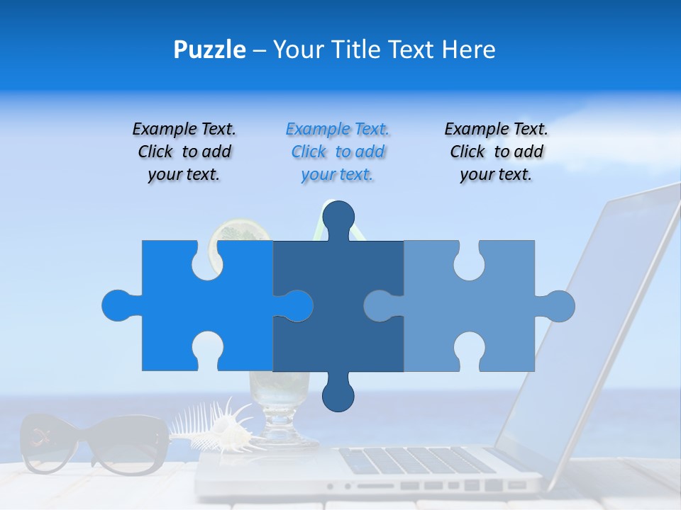 Tropical Laptop Business PowerPoint Template