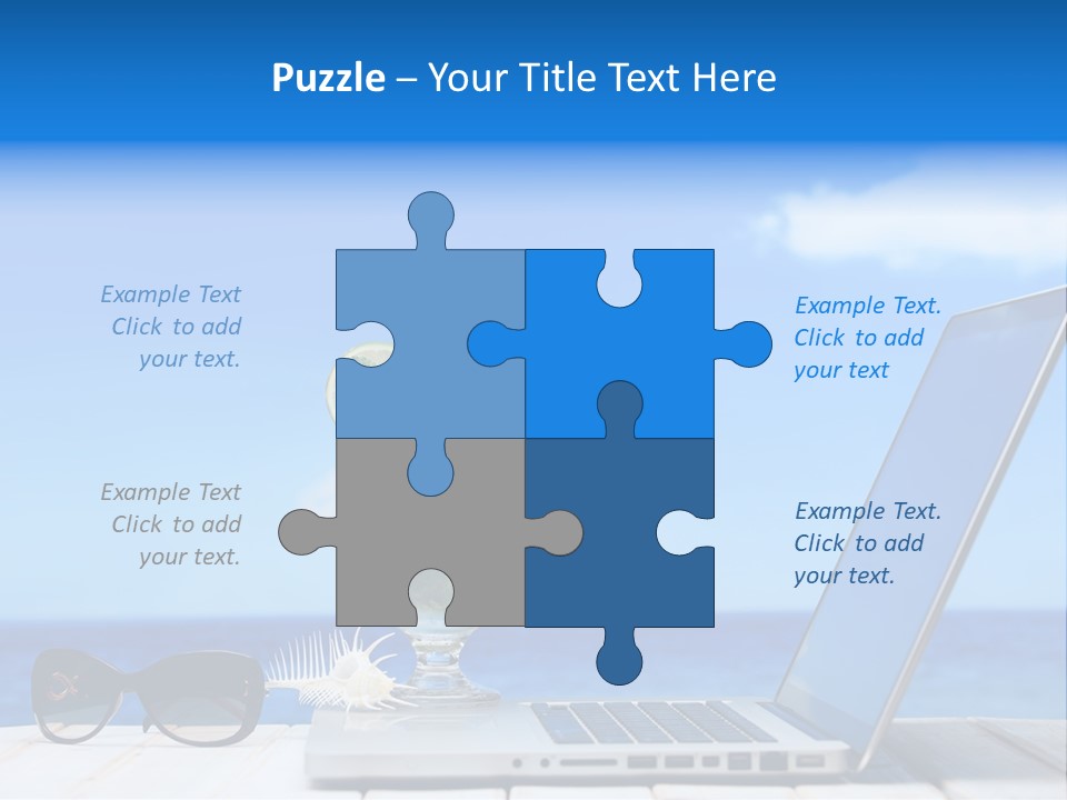 Tropical Laptop Business PowerPoint Template