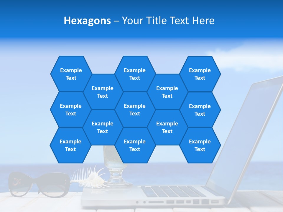 Tropical Laptop Business PowerPoint Template