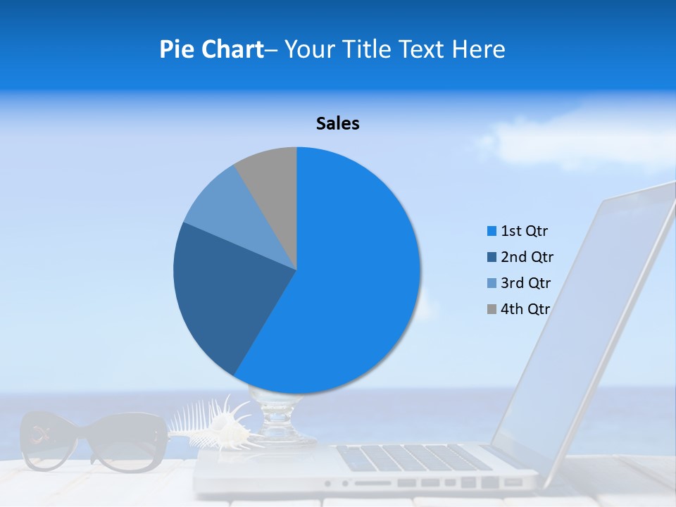 Tropical Laptop Business PowerPoint Template