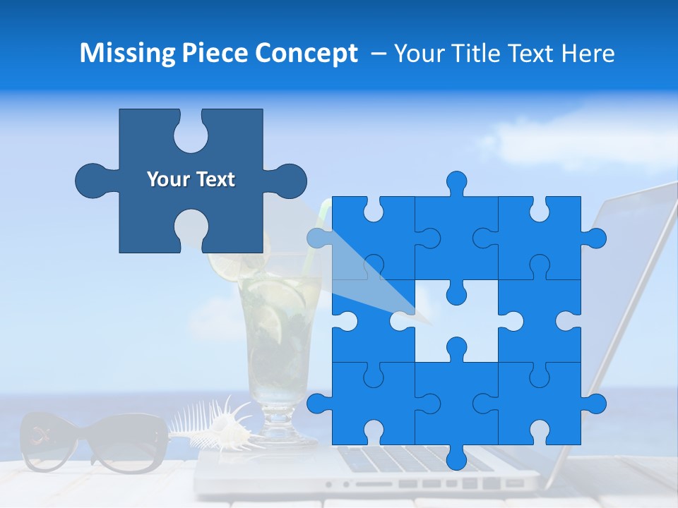 Tropical Laptop Business PowerPoint Template