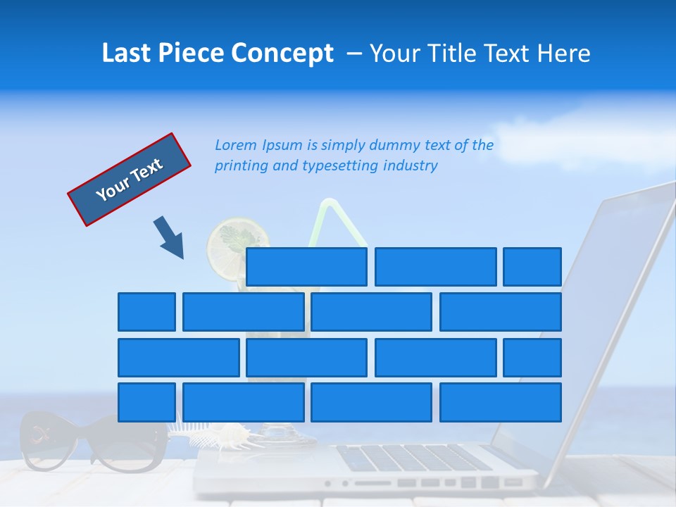 Tropical Laptop Business PowerPoint Template