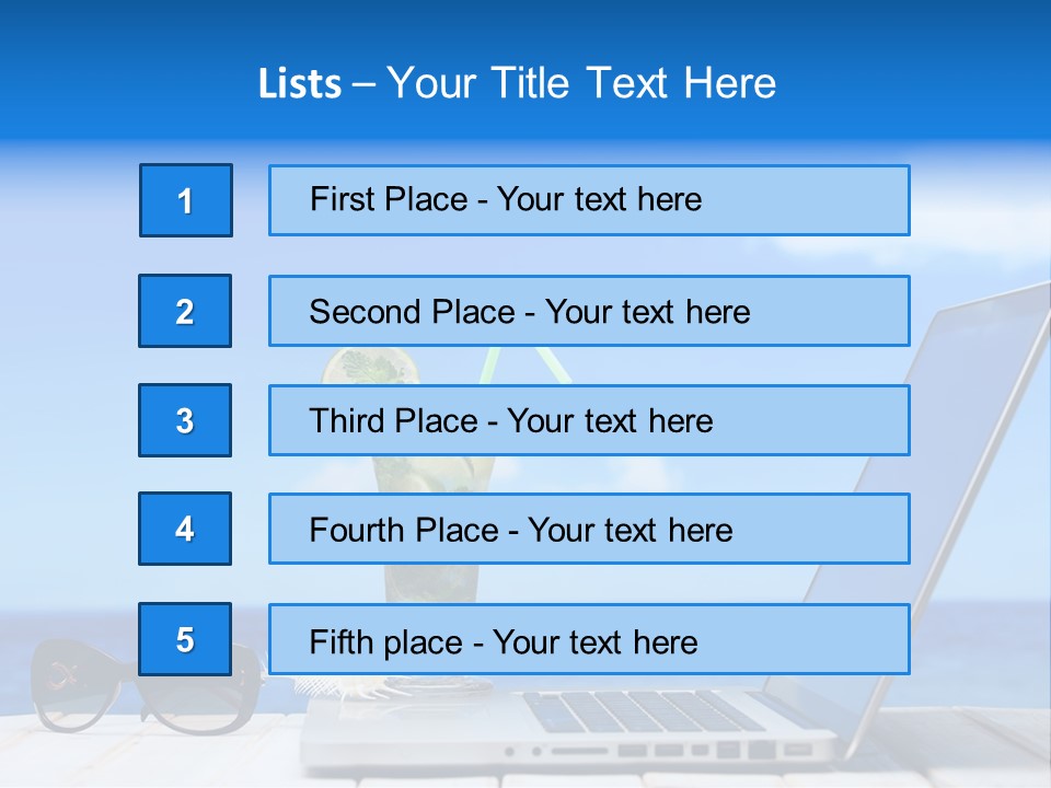 Tropical Laptop Business PowerPoint Template