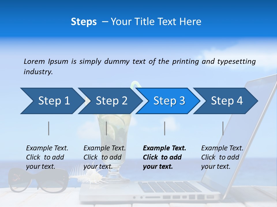 Tropical Laptop Business PowerPoint Template