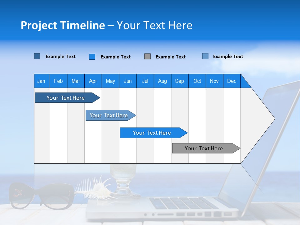 Tropical Laptop Business PowerPoint Template