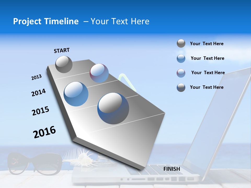 Tropical Laptop Business PowerPoint Template