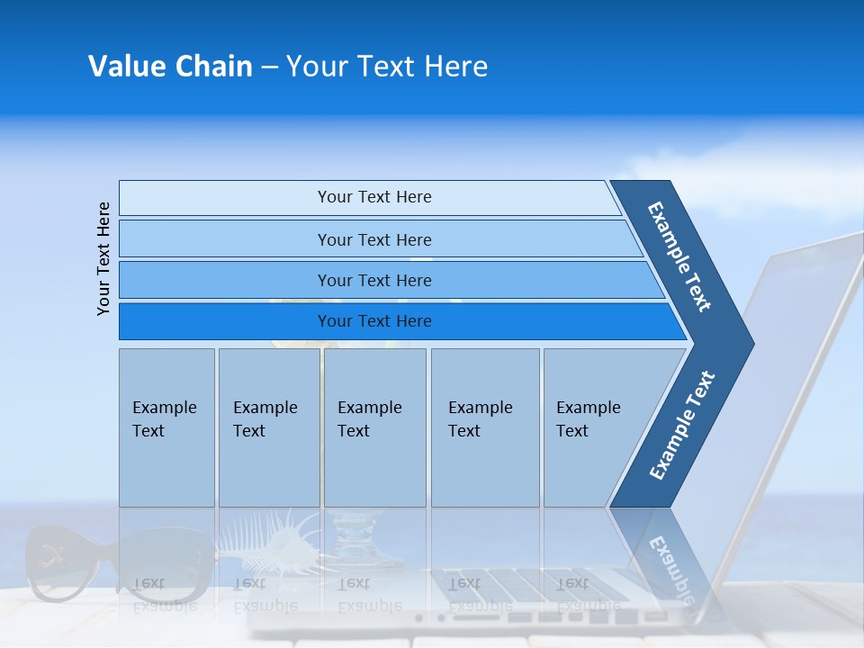 Tropical Laptop Business PowerPoint Template