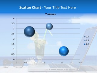 Tropical Laptop Business PowerPoint Template