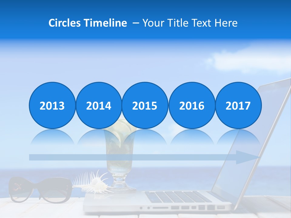 Tropical Laptop Business PowerPoint Template