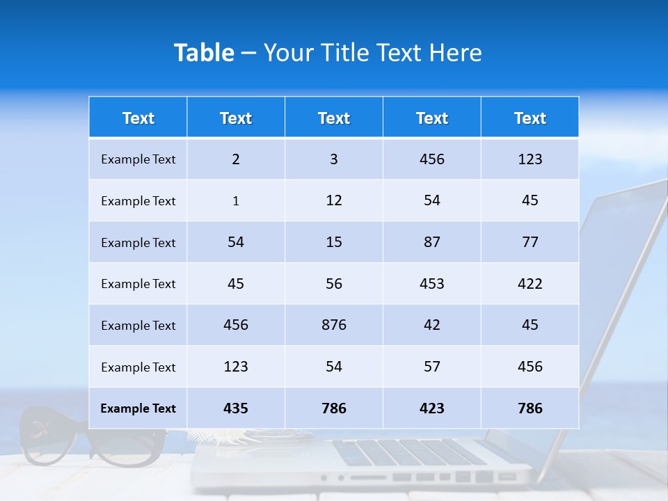 Tropical Laptop Business PowerPoint Template