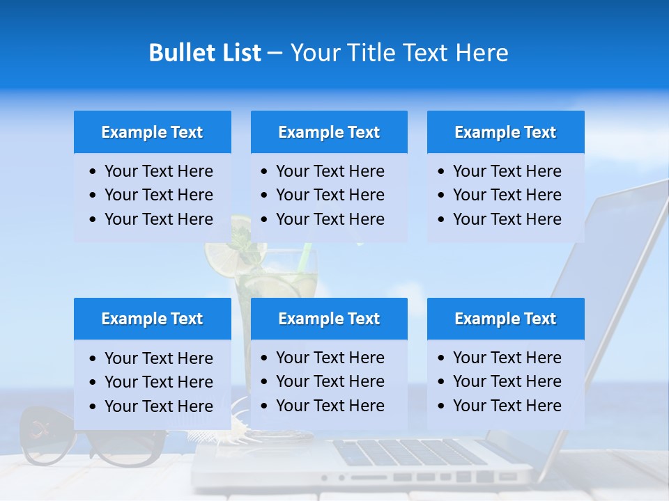 Tropical Laptop Business PowerPoint Template