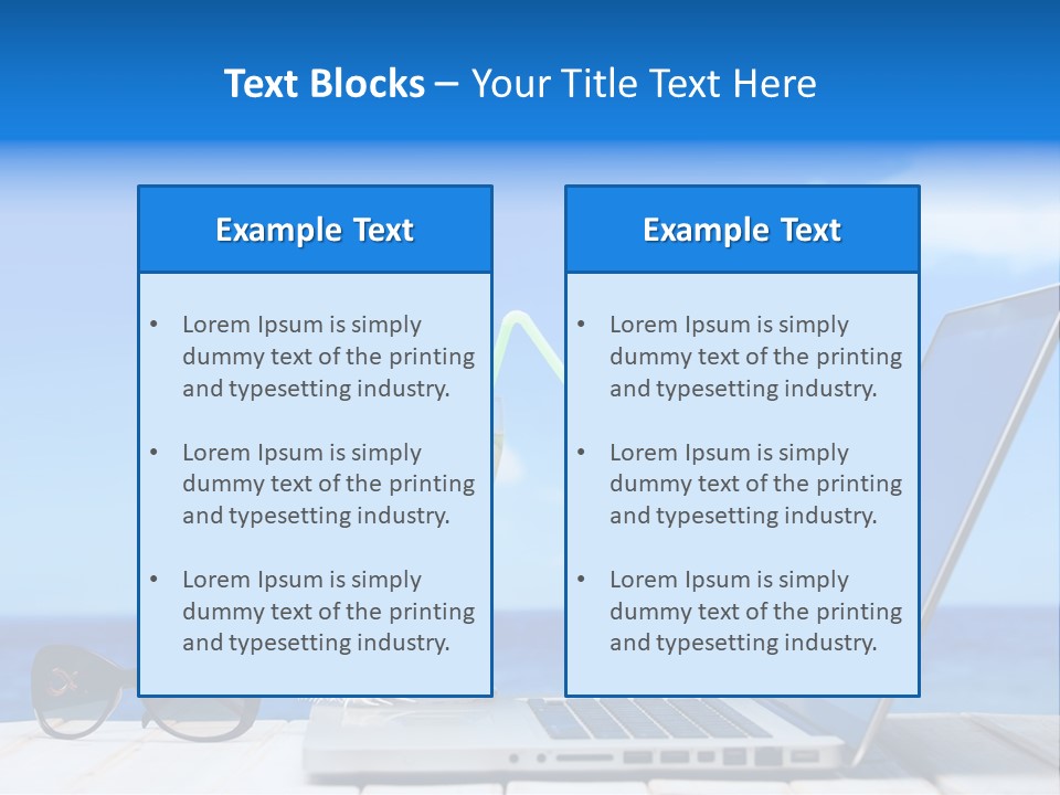 Tropical Laptop Business PowerPoint Template
