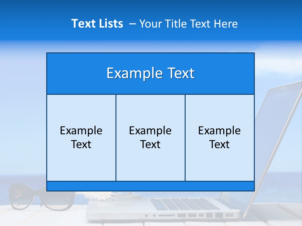 Tropical Laptop Business PowerPoint Template