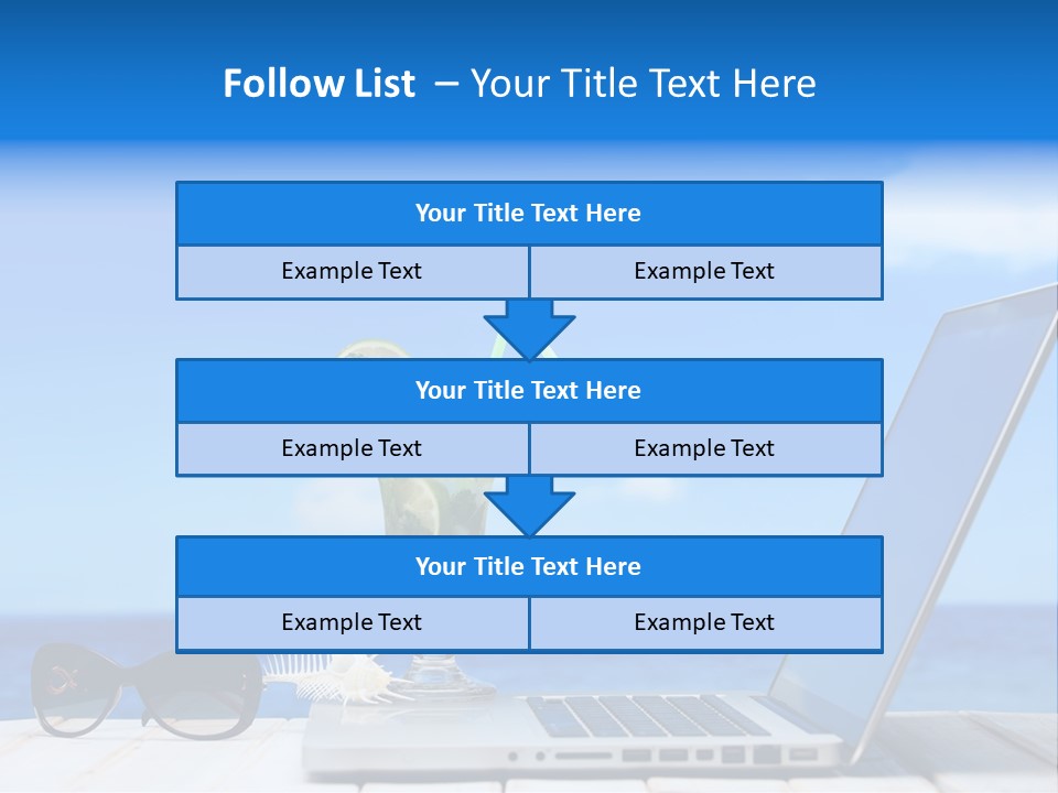 Tropical Laptop Business PowerPoint Template