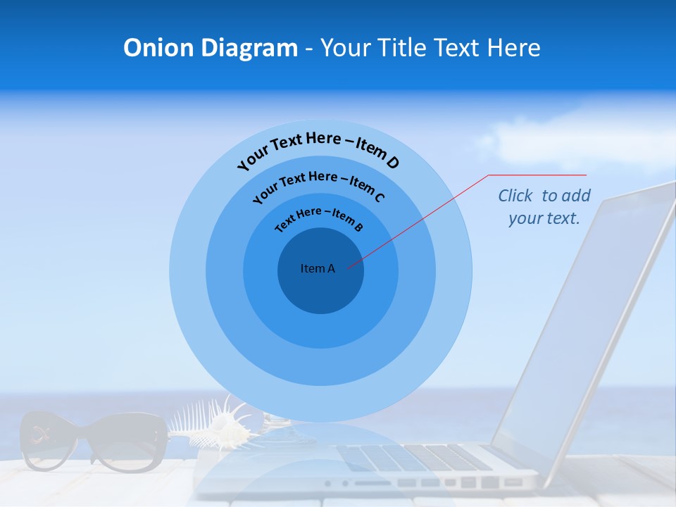 Tropical Laptop Business PowerPoint Template