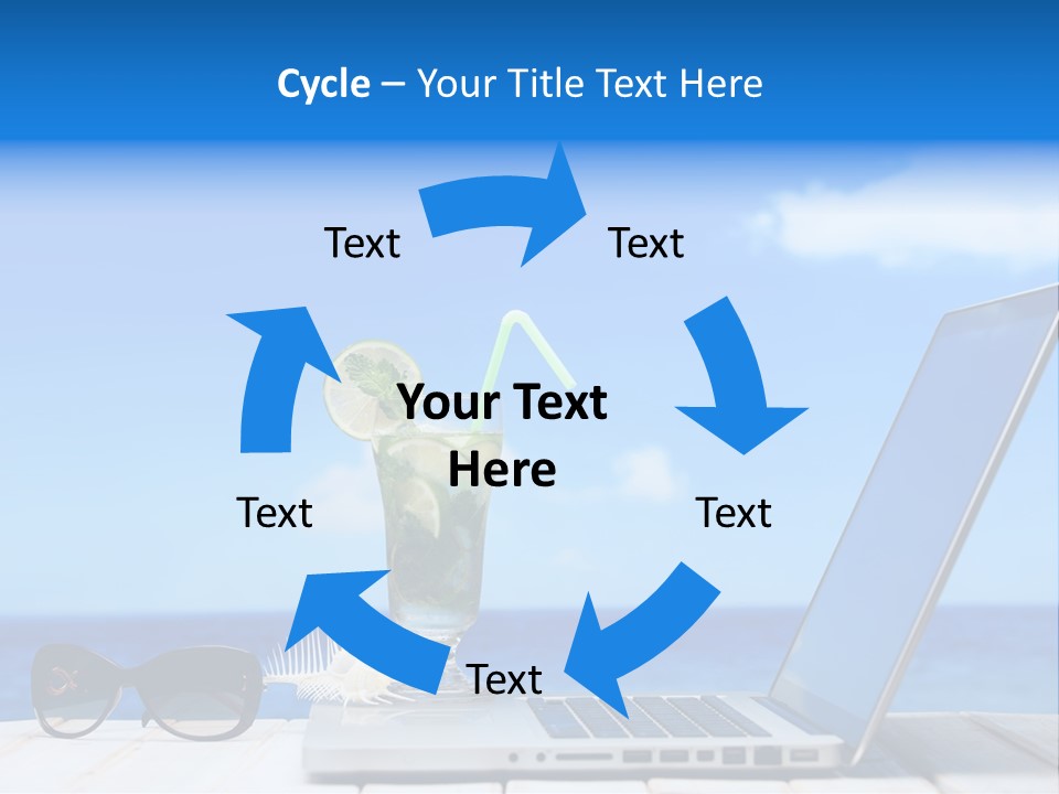 Tropical Laptop Business PowerPoint Template
