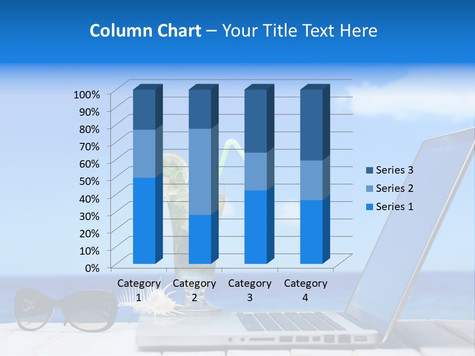 Tropical Laptop Business PowerPoint Template