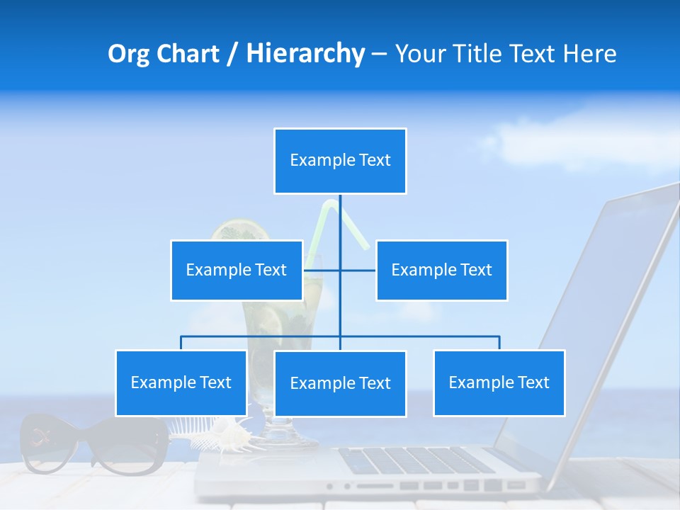 Tropical Laptop Business PowerPoint Template