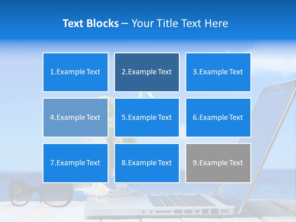 Tropical Laptop Business PowerPoint Template