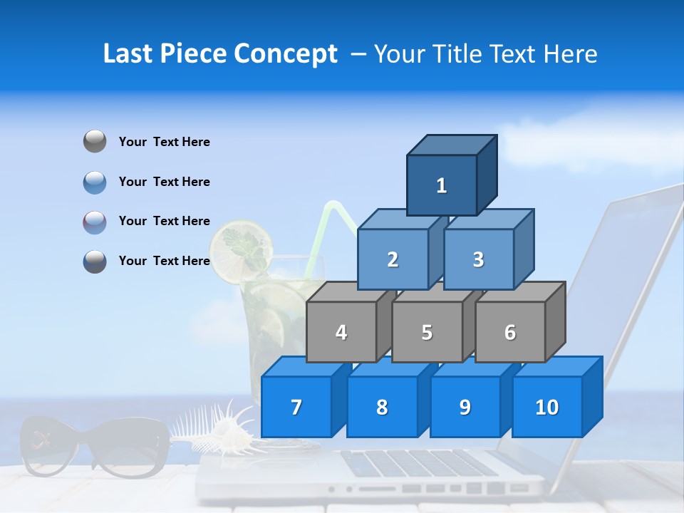 Tropical Laptop Business PowerPoint Template