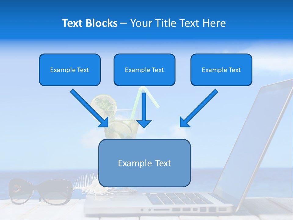 Tropical Laptop Business PowerPoint Template