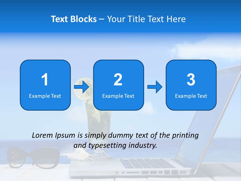 Tropical Laptop Business PowerPoint Template
