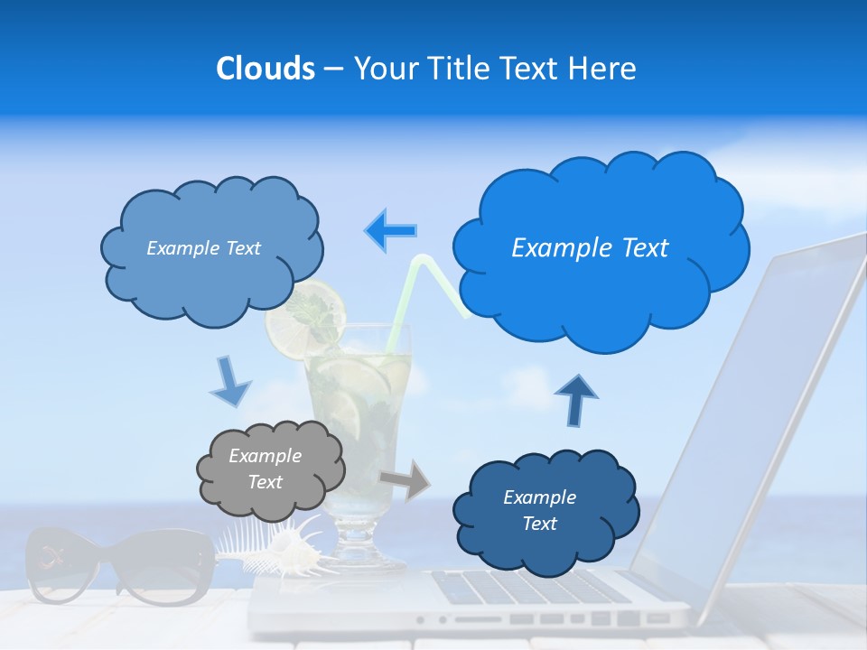 Tropical Laptop Business PowerPoint Template