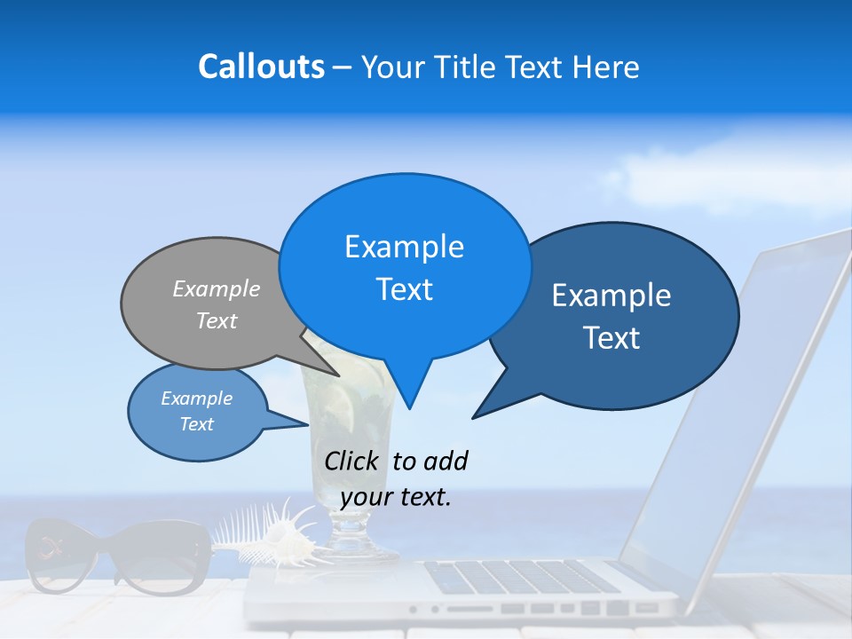 Tropical Laptop Business PowerPoint Template
