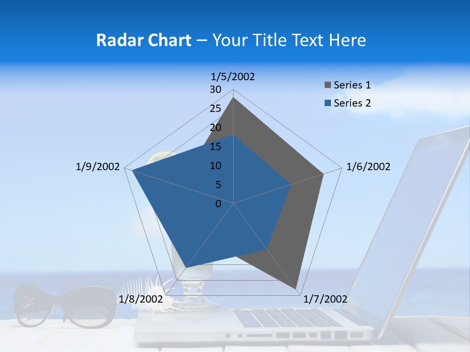 Tropical Laptop Business PowerPoint Template