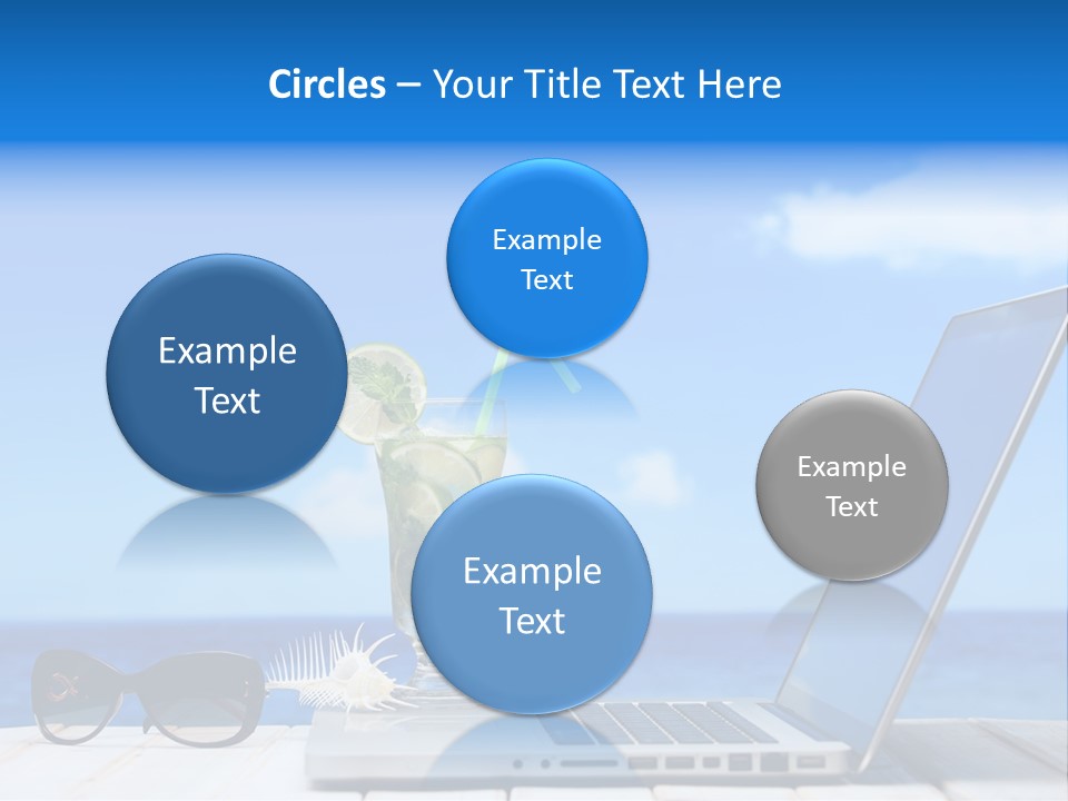 Tropical Laptop Business PowerPoint Template