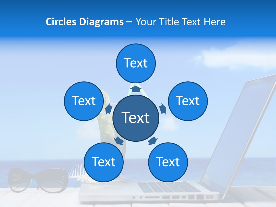 Tropical Laptop Business PowerPoint Template