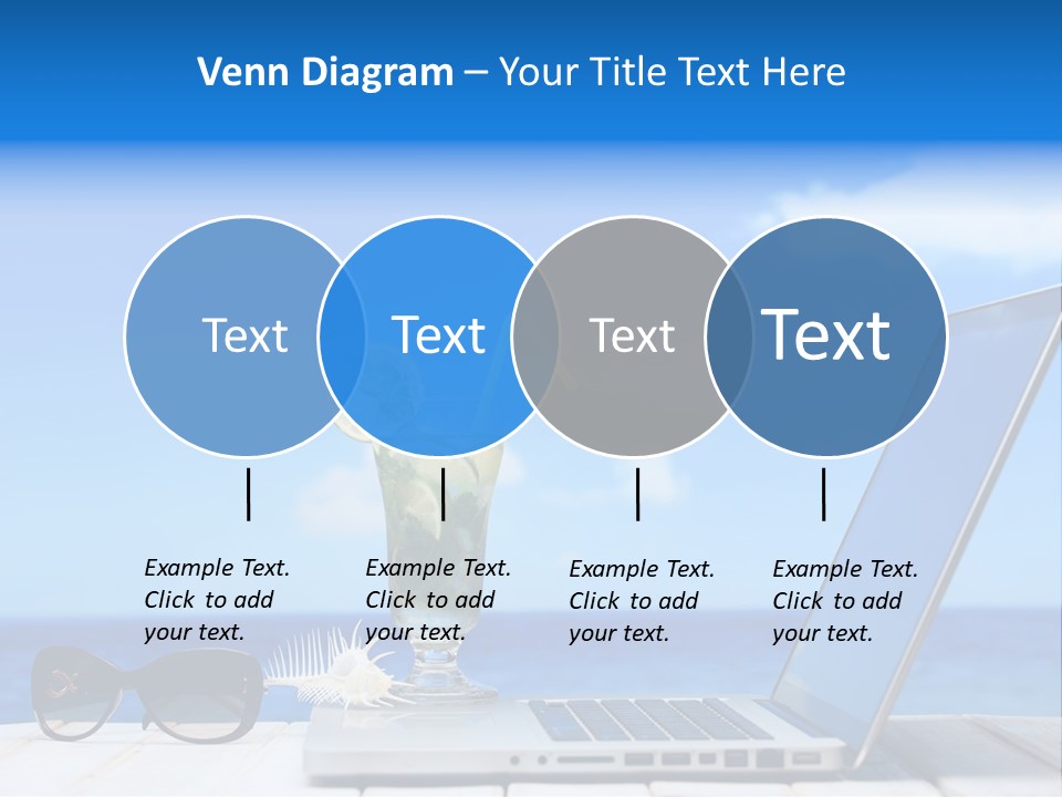Tropical Laptop Business PowerPoint Template