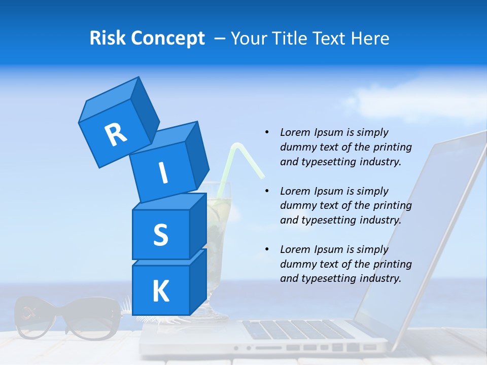 Tropical Laptop Business PowerPoint Template