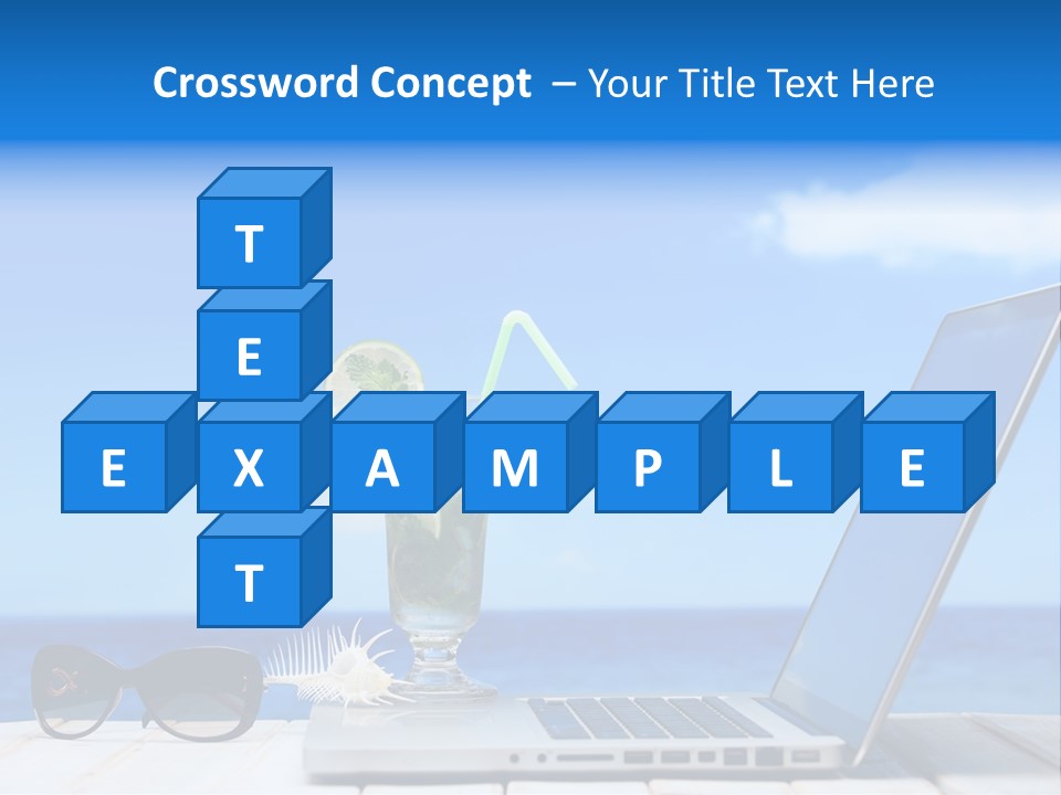 Tropical Laptop Business PowerPoint Template